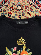 Polo Ralph Lauren Black Embroidered Sweater
