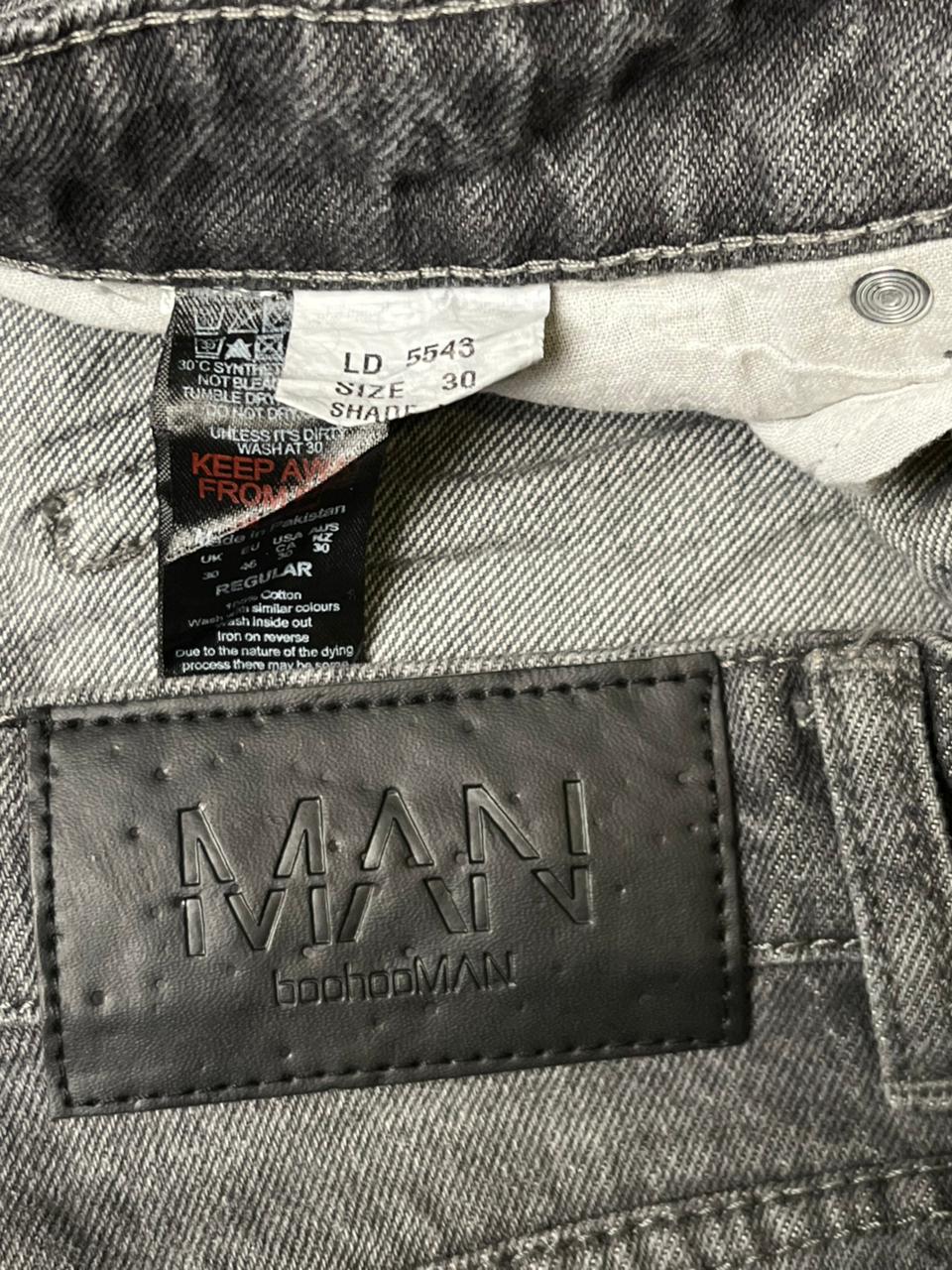 boohooMAN Rhinestone Relaxed Fit Jeans