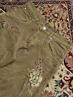boohooMAN Floral Embroidered Baggy Jeans