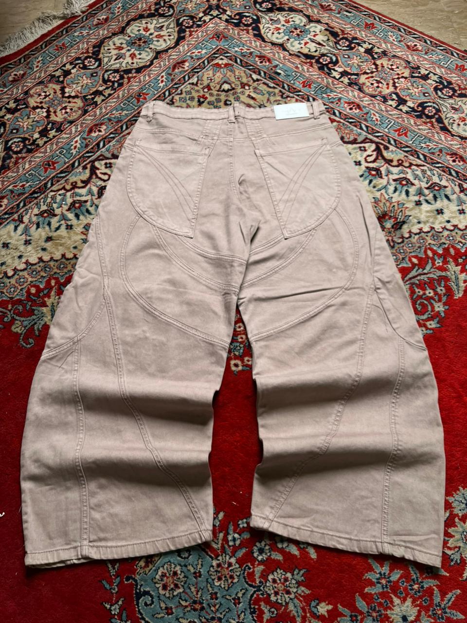 boohooMAN Baggy Floral Embroidered Jeans