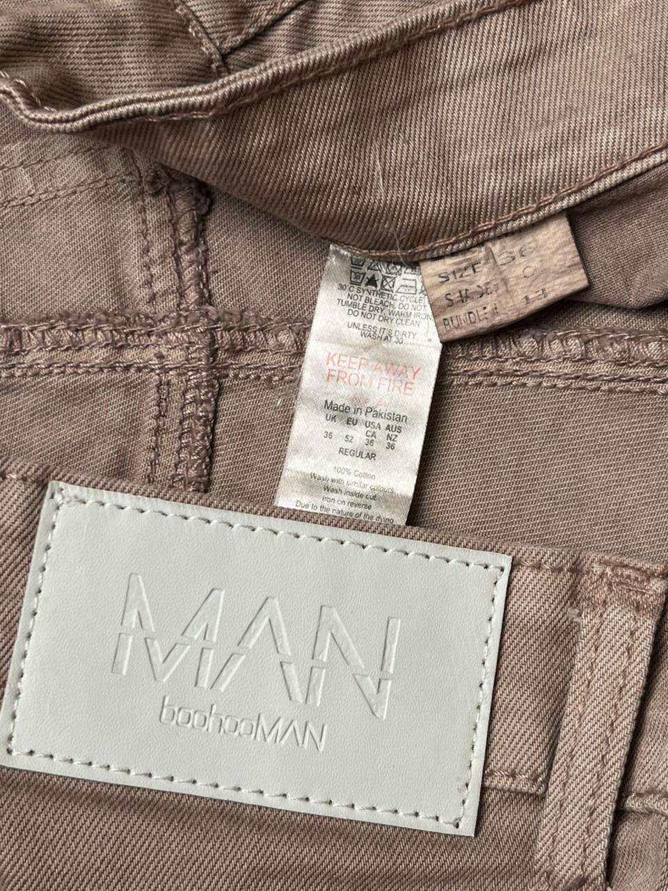 boohooMAN Baggy Floral Embroidered Jeans