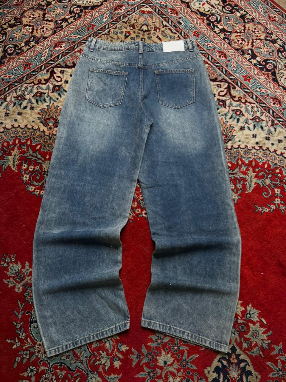 boohooMAN Studded Baggy Denim Pants