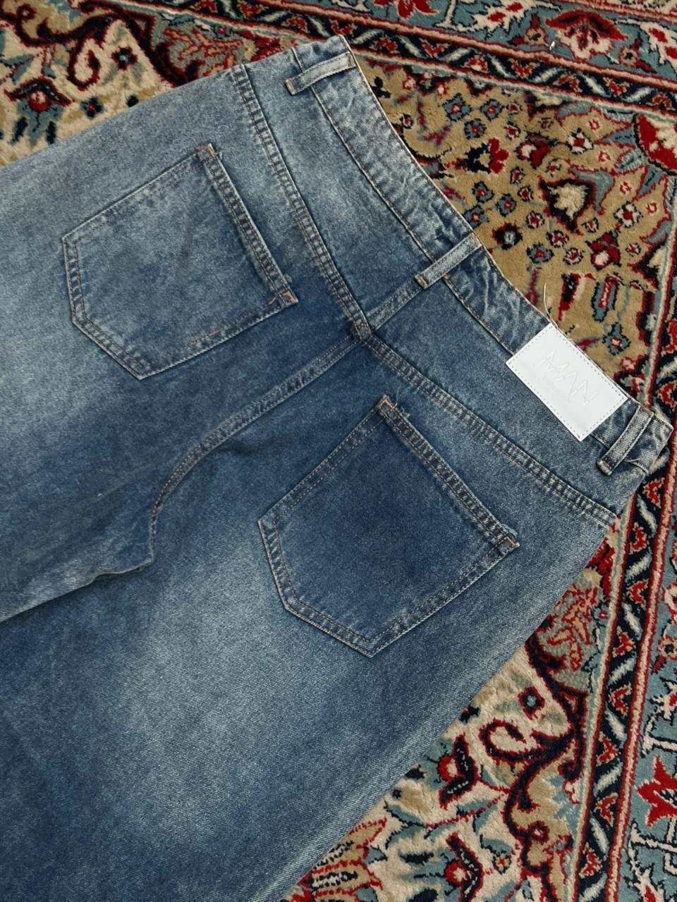 boohooMAN Studded Baggy Denim Pants