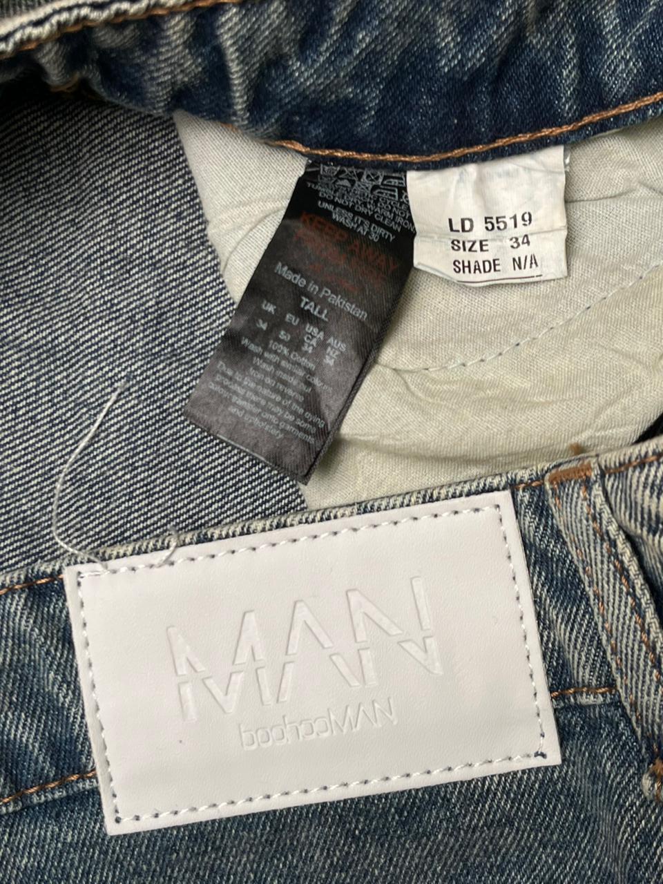 boohooMAN Studded Baggy Denim Pants