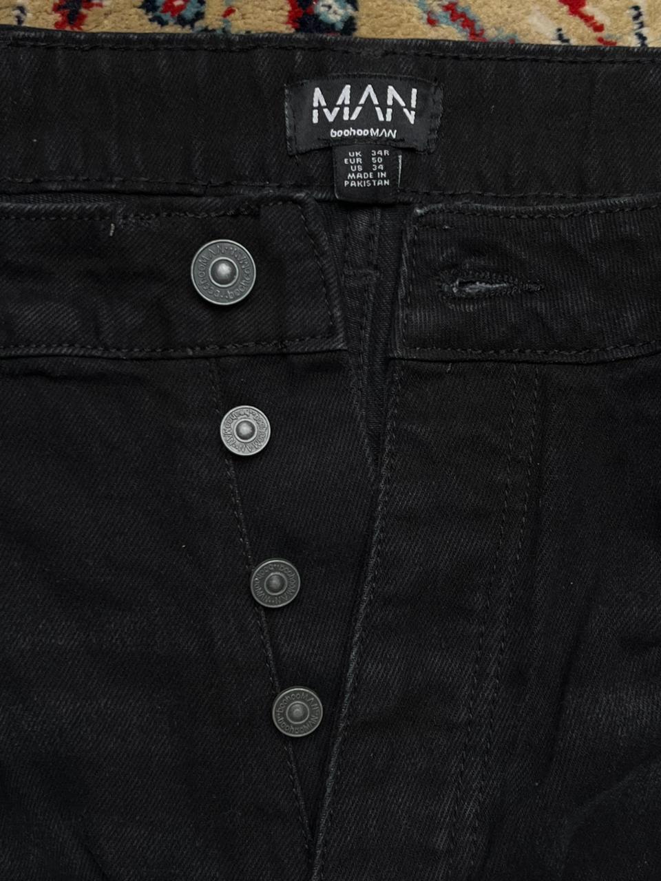 boohooMAN Black Baggy Pants