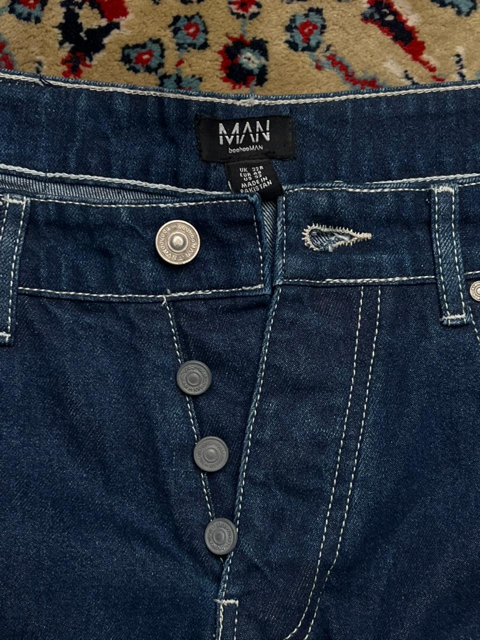 boohooMAN Embroidered Cartoon Baggy Pants