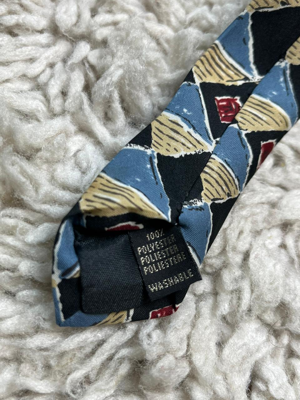 Baressi Mens Tie Geometric Harlequin Diamond Pattern