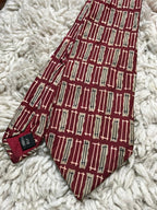 Vintage Principles 100% SILK Necktie Abstract Geometric Print