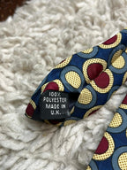 Matisse Tie 100% Polyester Abstract Circles Navy Red Gold