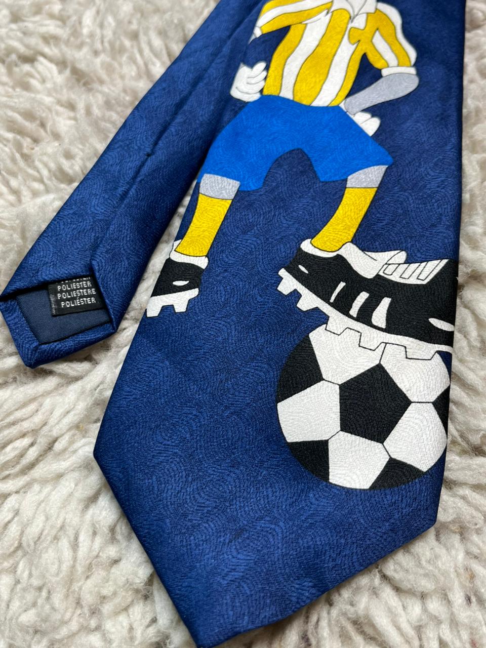 Vintage 1996 Bugs Bunny Looney Tunes  Necktie Blue Warner Bros