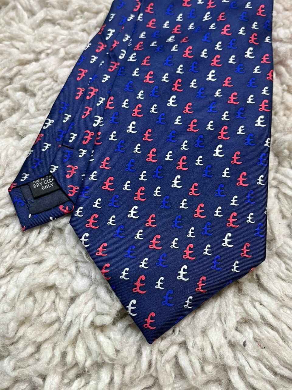 BID Designs Navy Blue Tie 100% Silk