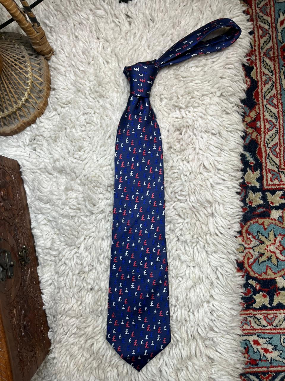 BID Designs Navy Blue Tie 100% Silk