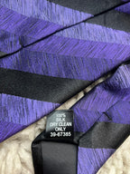 St Bernard Dunnes Stores Silk Tie Purple Multi-Tone Diagonal Stripe Textured