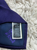 M&S Marks & Spencer Tie 100% Silk Deep Violet Textured