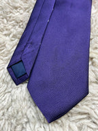 M&S Marks & Spencer Tie 100% Silk Deep Violet Textured