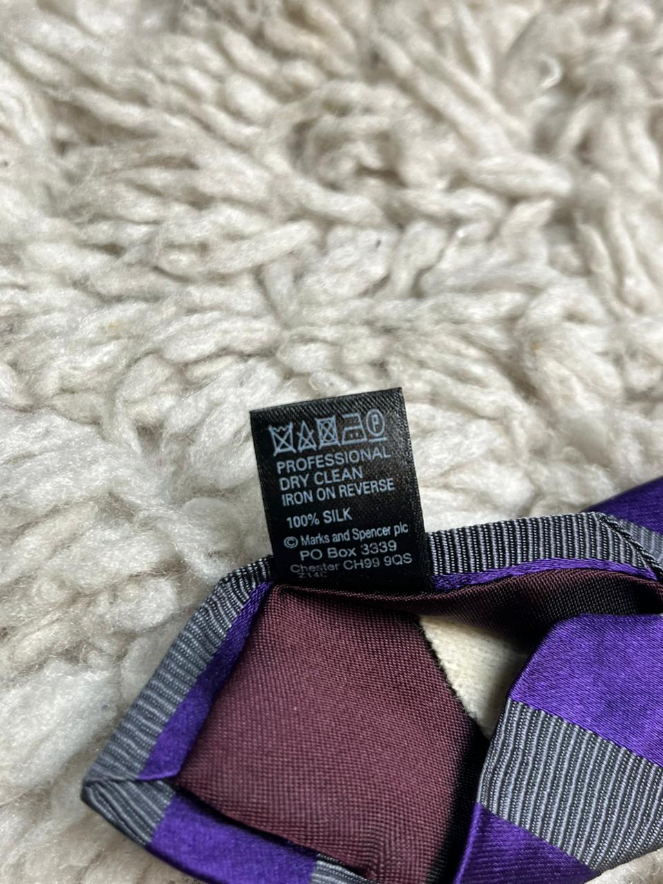 Marks and Spencer Silk Tie Purple Striped