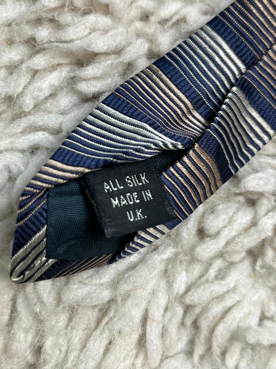 Ciro Citterio Pure Silk Tie Horizontal Stripe Pattern