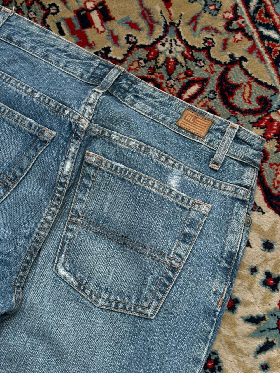 POLO RALPH LAUREN WOMEN WASHED BLUE BOOTCUT JEANS