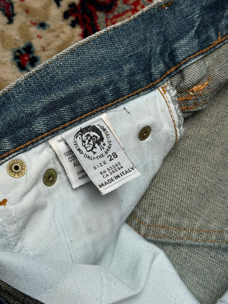 DIESEL WOMEN WASHED LIGHT BLUE BOOTCUT NONSTRETCH DENIM PANTS