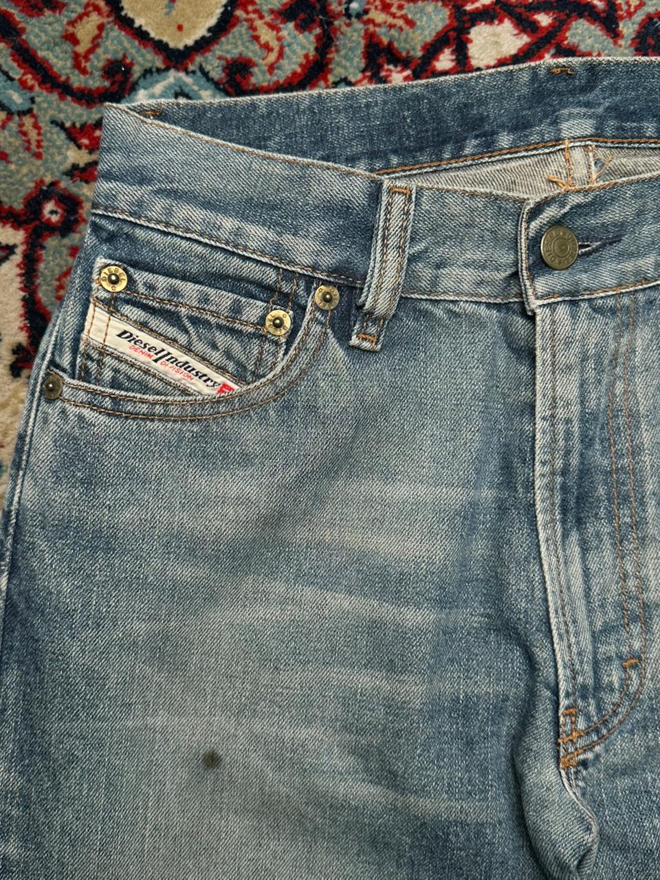 DIESEL WOMEN WASHED LIGHT BLUE BOOTCUT NONSTRETCH DENIM PANTS