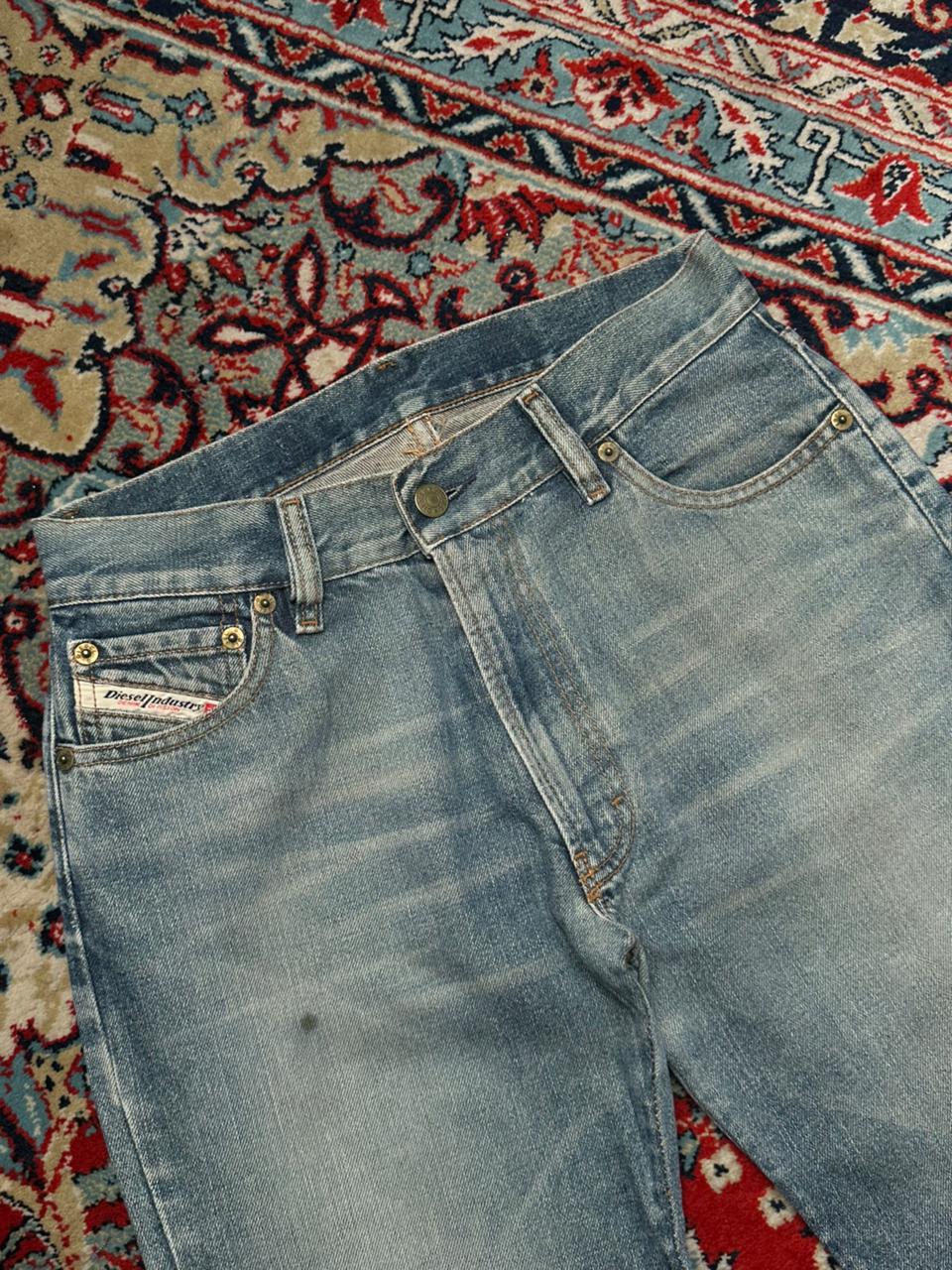 DIESEL WOMEN WASHED LIGHT BLUE BOOTCUT NONSTRETCH DENIM PANTS