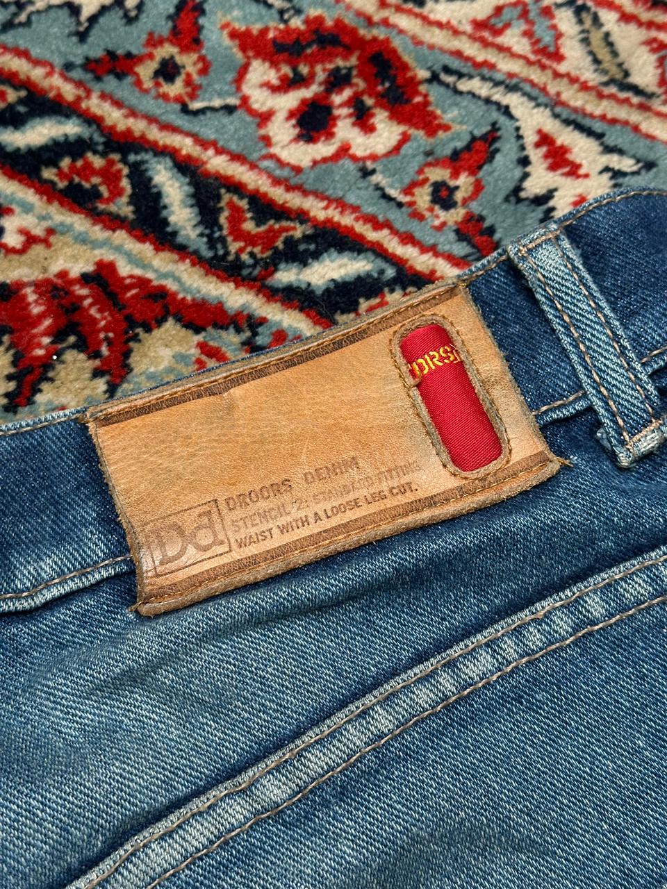 DROORS DENIM BAGGY HEAVYWEIGHT THRASHED DENIM PANTS