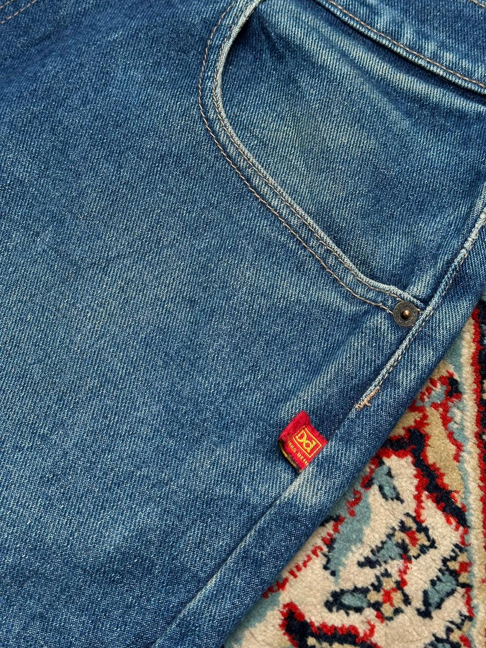 DROORS DENIM BAGGY HEAVYWEIGHT THRASHED DENIM PANTS