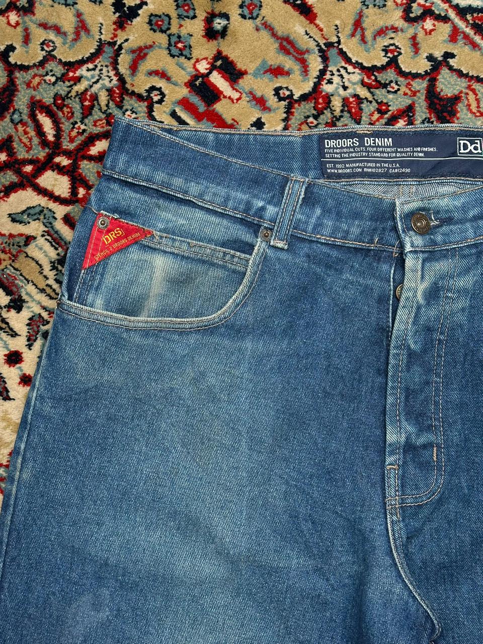 DROORS DENIM BAGGY HEAVYWEIGHT THRASHED DENIM PANTS