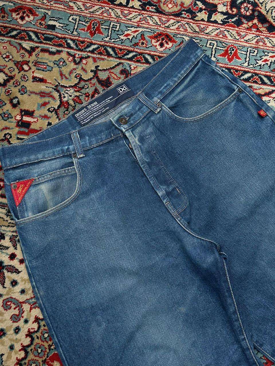 DROORS DENIM BAGGY HEAVYWEIGHT THRASHED DENIM PANTS