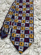 Silkworm London 100% Silk Men's Tie Hand Made Geometric Square
