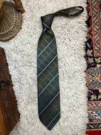Montagut Men's Tie Green Plaid Check Pattern 100% Polyester