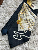Fratello Vintage Computer Mouse Tie Men's Black Tech Geek Novelty Hand Made