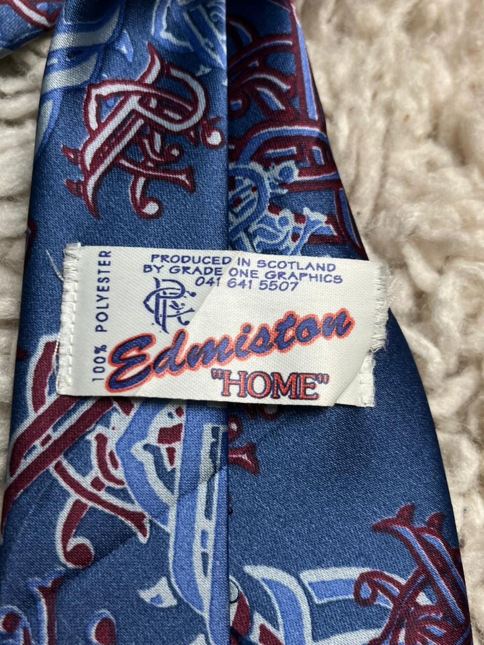 Rangers FC Official Edmiston Home Necktie Blue Logo Crest Scotland Fan
