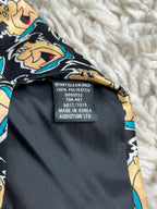 Vintage 1993 Fred Flintstone Tie Hanna-Barbera Addiction Ltd Retro Cartoon Black
