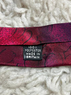 Folkespeare Pink Purple Retro Floral Pattern Mens Tie