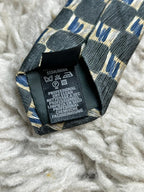 Marks & Spencer St Michael Silk Tie Grey Blue Abstract Geometric