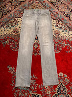 Lacoste Washed Grey Straight Fit Denim Pants