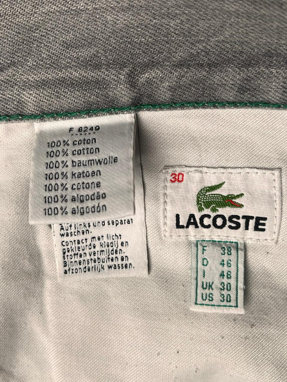 Lacoste Washed Grey Straight Fit Denim Pants