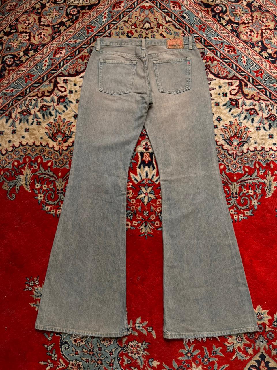 Vintage REPLAY DIRTY WASH BLUE Flared Jeans