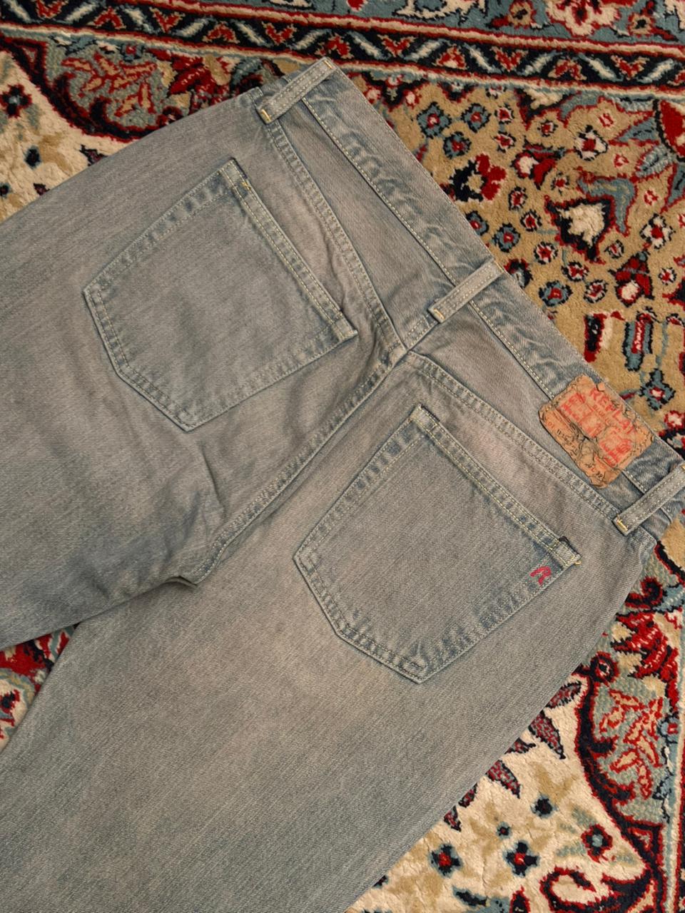 Vintage REPLAY DIRTY WASH BLUE Flared Jeans