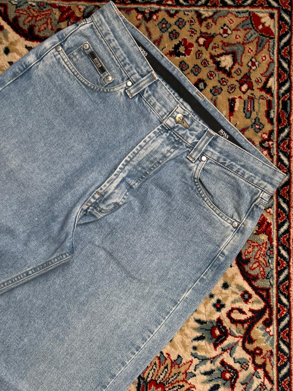 Hugo Boss Alabama Jeans NON STRETCH Light Blue Straight Fit Denim Pants