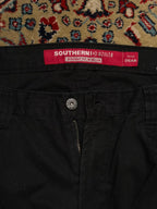 SOUTHERN DENIM Straight Fit Jet Black Pants - 34