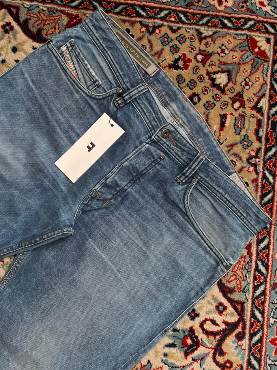 Diesel Safado(Straight Fit) Washed Blue Denim Pants