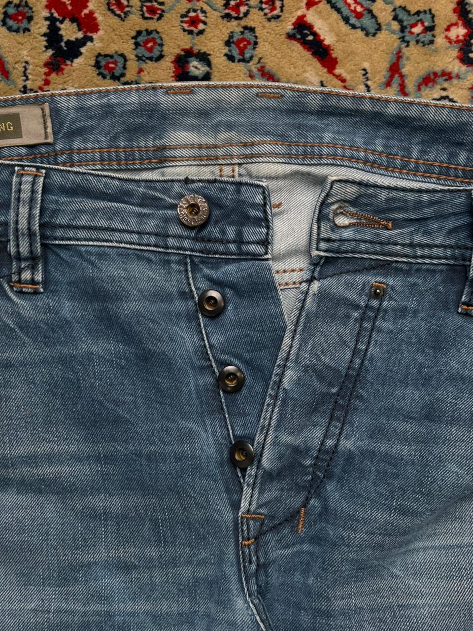 Diesel Safado(Straight Fit) Washed Blue Denim Pants