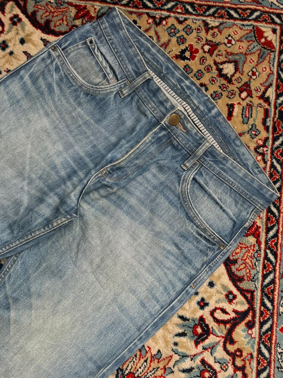 Tom Tailor STRAIGHT-BOOTCUT NON STRETCH WASHED BLUE DENIM PANTS