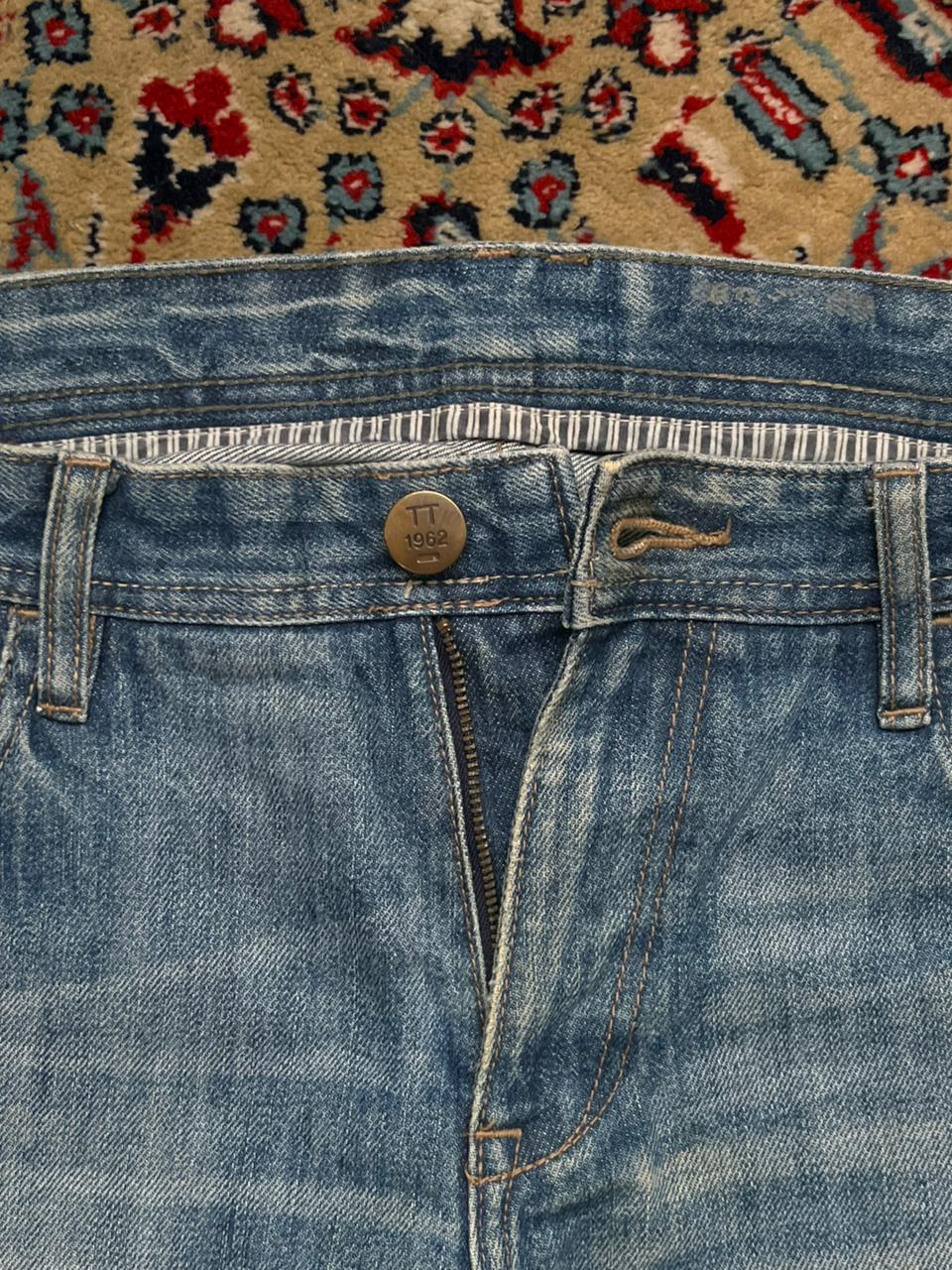 Tom Tailor STRAIGHT-BOOTCUT NON STRETCH WASHED BLUE DENIM PANTS