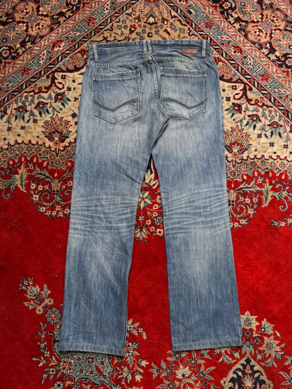 Tom Tailor STRAIGHT-BOOTCUT NON STRETCH WASHED BLUE DENIM PANTS