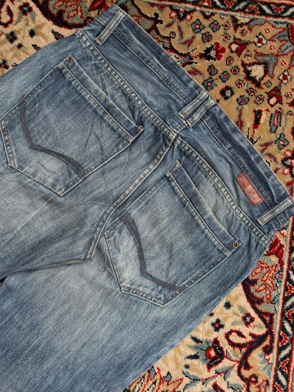 Tom Tailor STRAIGHT-BOOTCUT NON STRETCH WASHED BLUE DENIM PANTS