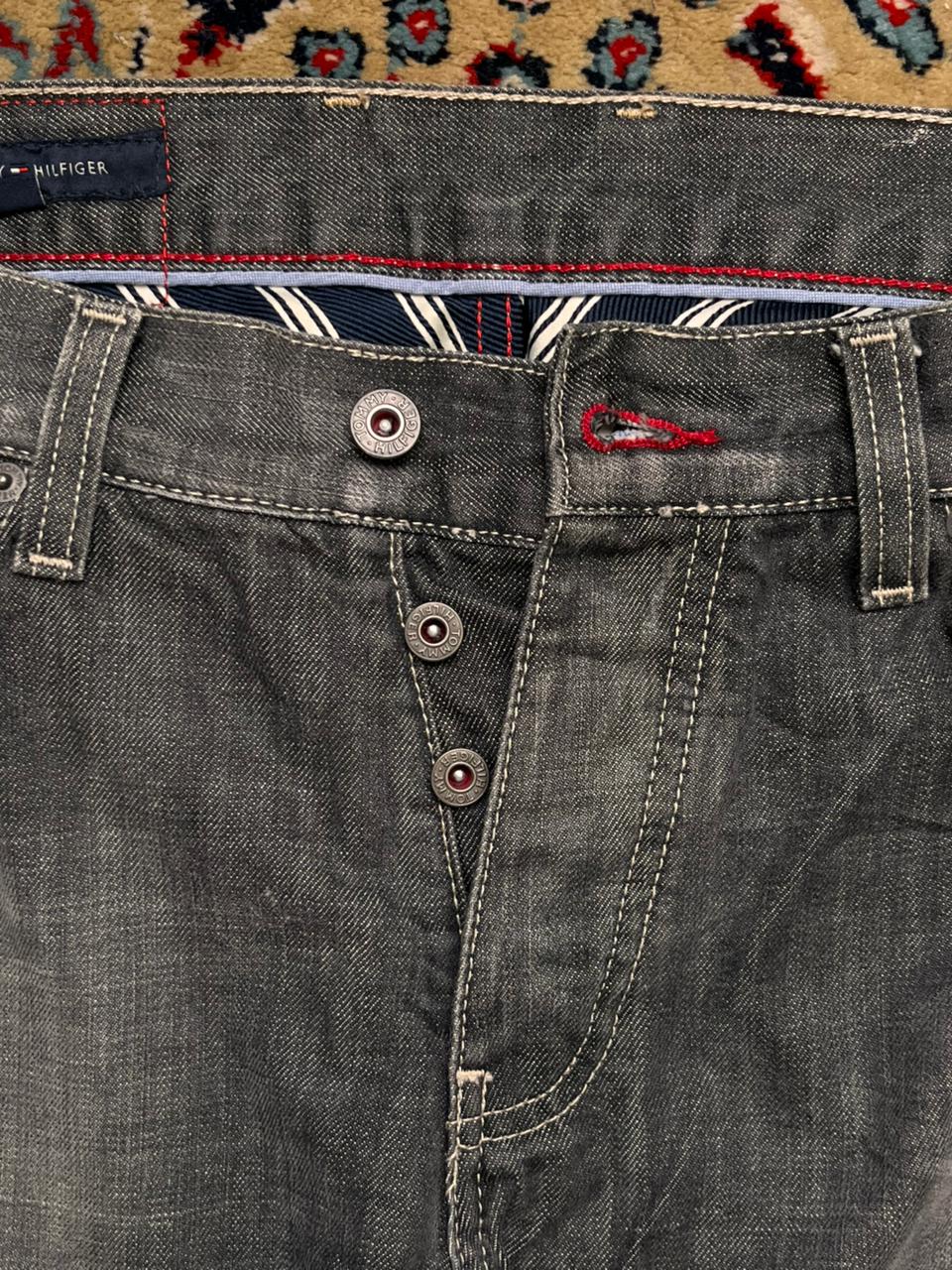 Tommy Hilfiger Charcoal Grey Straight Fit DENIM PANTS