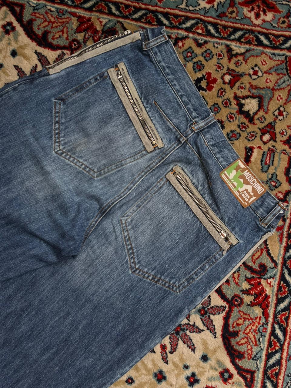 Moschino Junior Multi Zip Utility Jeans